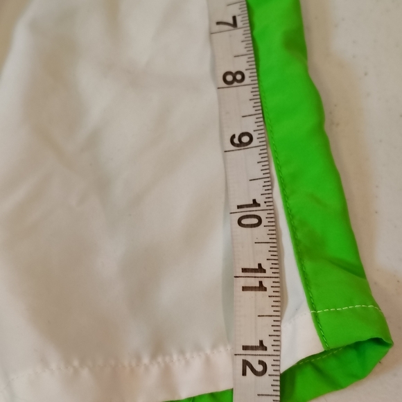 Y2K FOX racing Women’s Board Shorts Sz 3 White/Green/Pink Drawstring Vintage - Picture 5 of 9